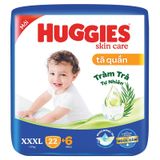 Tã quần huggies Skin care tràm trà tự nhiên XXXL 22+6 miếng