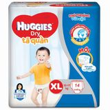 Tã quần huggies Dry XL 14 miếng