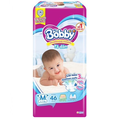 Tã dán Bobby siêu thấm loại siêu mỏng M46