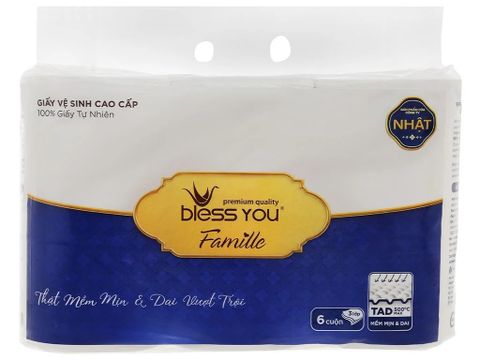 Giấy vệ sinh BlessYou Famille T/6 cuộn