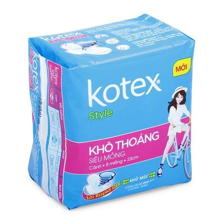 Băng vệ sinh Kotex Style siêu mỏng cánh 8 miếng