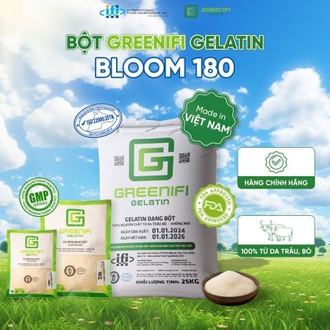  Bột Gelatin Cao Cấp - 180 Bloom 