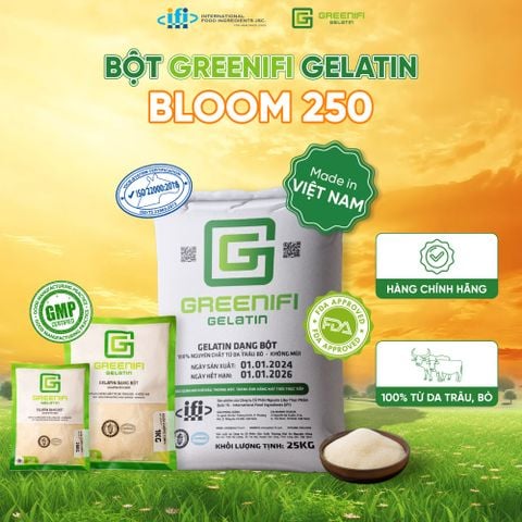  Bột Gelatin Cao Cấp - 250 Bloom 