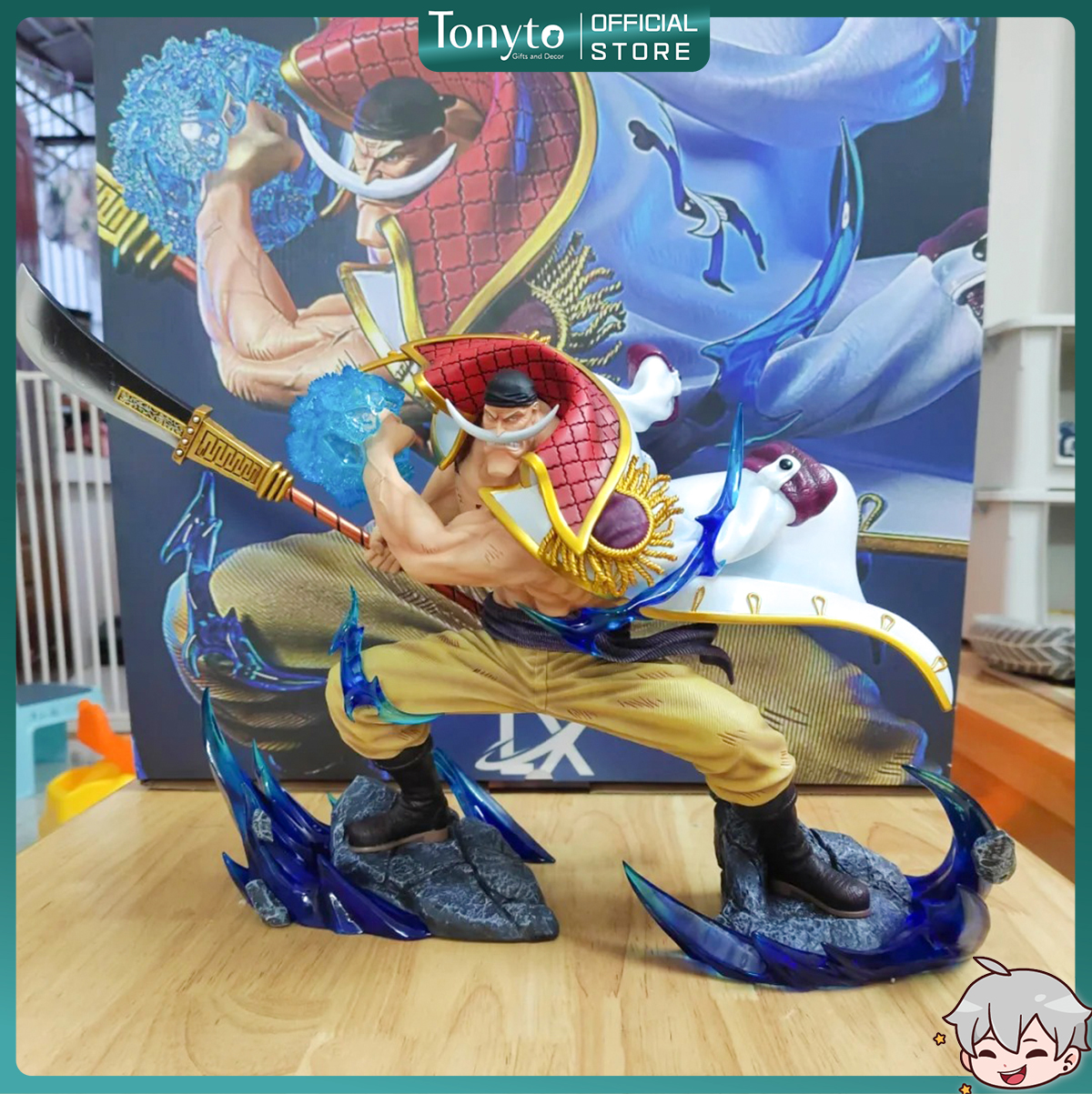  Mô Hình Tứ Hoàng Râu Trắng Edward Newgate Nắm Đấm Xung Kích | Mô Hình One Piece Siêu Ngầu 