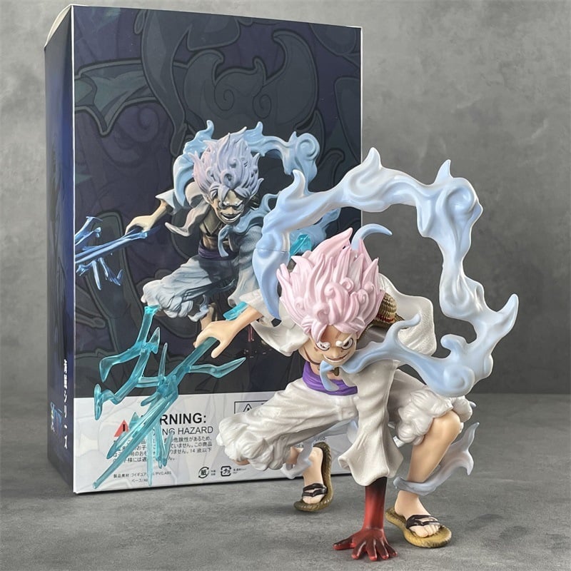  Mô Hình Luffy Gear 5 Siêu Ngầu Trạng Thái Chiến Đấu Cầm Tia Sét 16cm - Mô Hình One Piece Chipi FullBox 