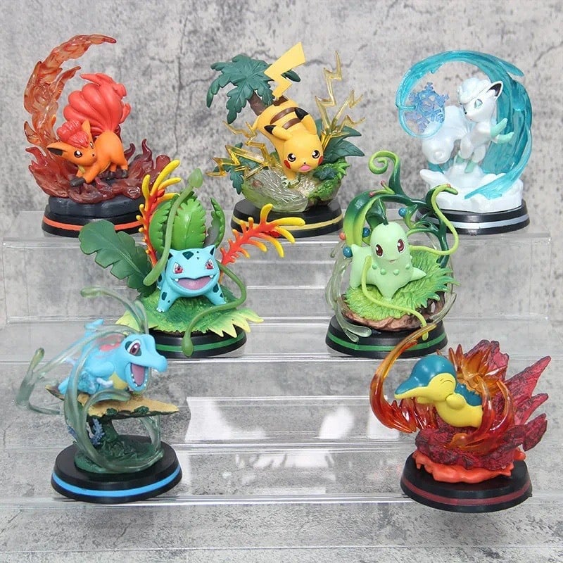  Mô Hình Pokemon Fullbox - Mô Hình Nhân Vật Pikachu, Ivysaur, Bulbasaur, Totodile, Chikorita - Mã POK011 