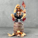  Mô hình Ace Hỏa Quyền Giơ Tay Ngồi Trên Thùng Gỗ Siêu Ngầu - Mô Hình One Piece 