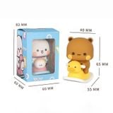  Mô Hình Gấu Trú Dudu và Bubu Trang Trí Bàn Làm Việc, Taplo, Quà Tặng 