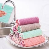  Khăn Lau Bếp Chén Bát 2 Màu Đa Năng Siêu Thấm Hút Sợi Vải Mềm Mại 27x15cm 