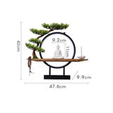  Tượng Phật Thích Ca Ngồi Thiền Dưới Gốc Cây Kèm kệ Đèn Led Decor An Yên 