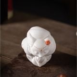  Tượng Cửu Vĩ Hồ Gốm Sứ Màu Trắng Mang Lại May Mắn, Sức Khỏe, Tình Duyên 