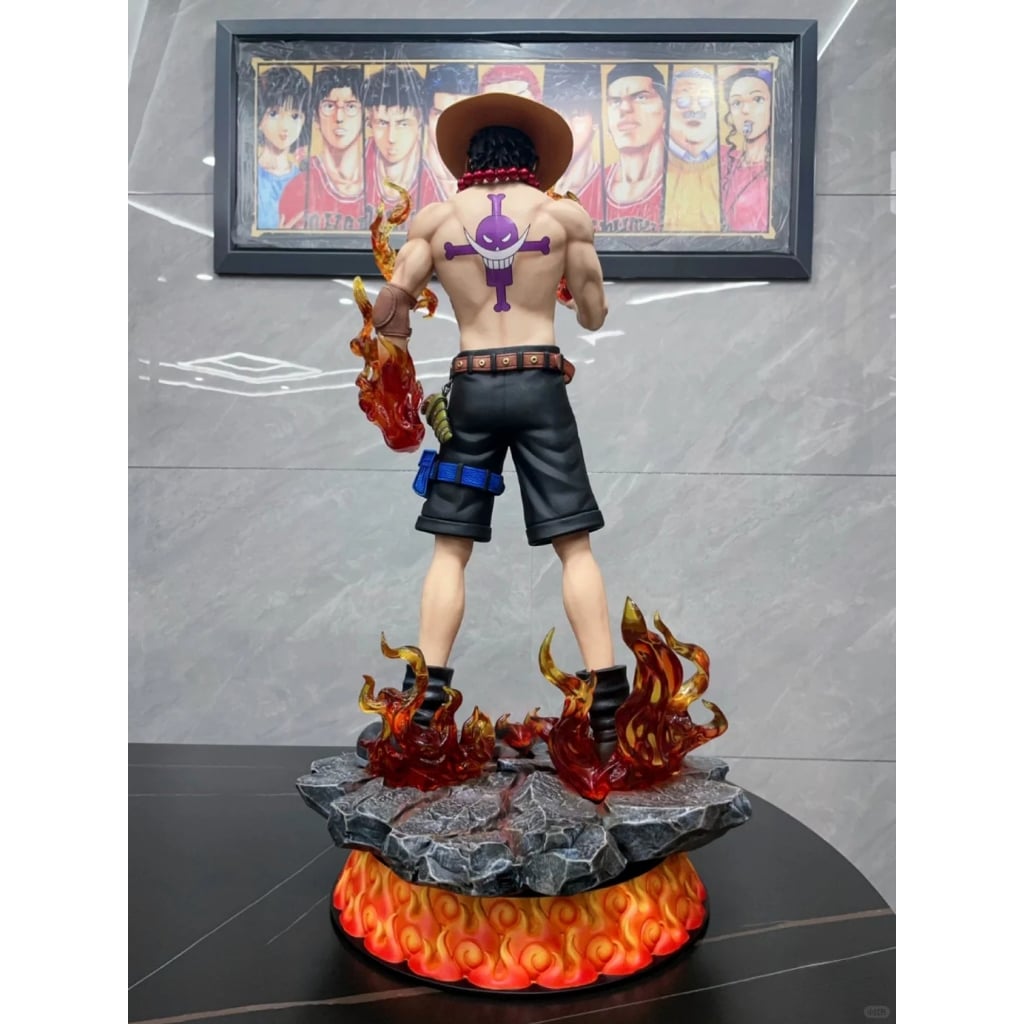  Mô Hình One Piece Portgas D. Ace Hỏa Quyền 70cm Cầm Ngọn Lửa Trên Tay Có LED 