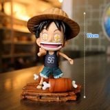  Mô Hình Luffy Hồi Nhỏ, Mặt Vui Nhộn Với Khúc Thịt Cao 15cm - Mô Hình One Piece 