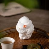  Tượng Cửu Vĩ Hồ Gốm Sứ Màu Trắng Mang Lại May Mắn, Sức Khỏe, Tình Duyên 