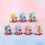  Mô Hình Mèo May Mắn Maneki Neko Cầm Ngọc Trang Trí Tiểu Cảnh, Bàn Làm Việc, Làm Quà Tặng 