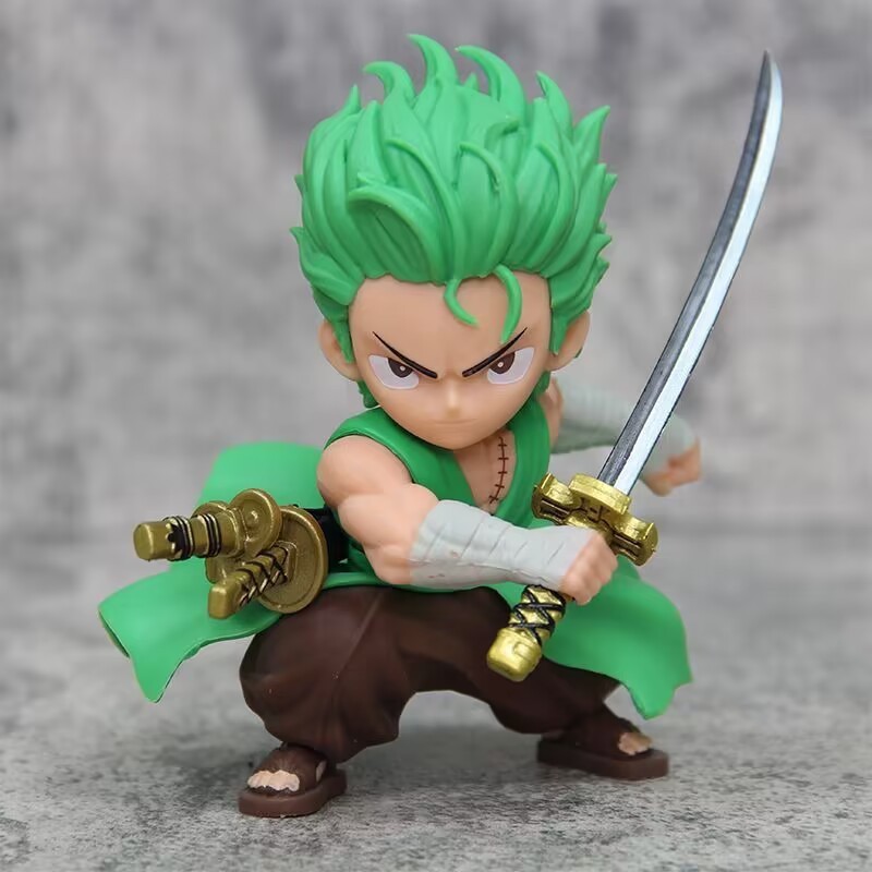  Mô Hình One Piece Zoro Chibi Trạng Thái Chiến Đấu Siêu Ngầu 13cm 