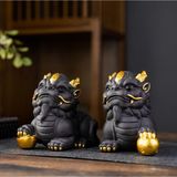  Cặp Tượng Tỳ Hưu Gốm Tử Sa Mang Lại May Mắn, Tài Lộc 