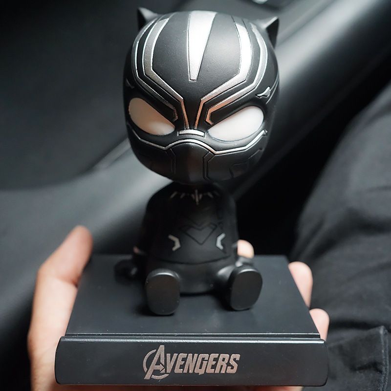  Mô Hình Black Panther Lắc Đầu Siêu Dễ Thương Fullbox | Mô Hình Chiến Binh Báo Đen 