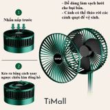  Quạt Mini Gấp Gọn, Quạt Để Bàn 3 Chế Độ Gió, Sạc USB Tích Điện 2000mAh 