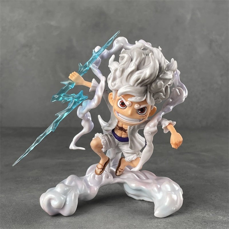  Mô Hình Luffy Gear 5 Ngầu Cầm Tia Sét 16cm - Mô Hình One Piece Chipi 