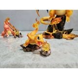  Mô Hình Pokemon Bộ 3 Rồng Lửa Charmander, Charmeleon & Charizard Evolution 