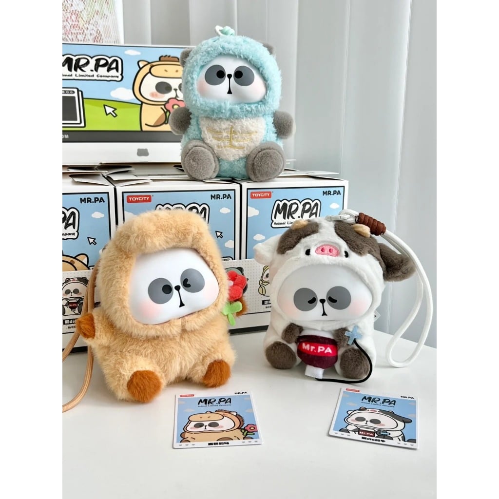  Blindbox MR. PA Animal ToyCity - Móc Khóa Gấu Bông Panda Cute 