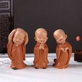  Tượng Chú Tiểu An Nhiên Vui Vẻ Yêu Đời Tự Tại | Trang Trí Bàn Làm Việc, Phòng Ngủ, Phòng Khách, Tiểu Cảnh, Làm Quà Tặng 