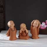  Tượng Chú Tiểu An Nhiên Vui Vẻ Yêu Đời Tự Tại | Trang Trí Bàn Làm Việc, Phòng Ngủ, Phòng Khách, Tiểu Cảnh, Làm Quà Tặng 