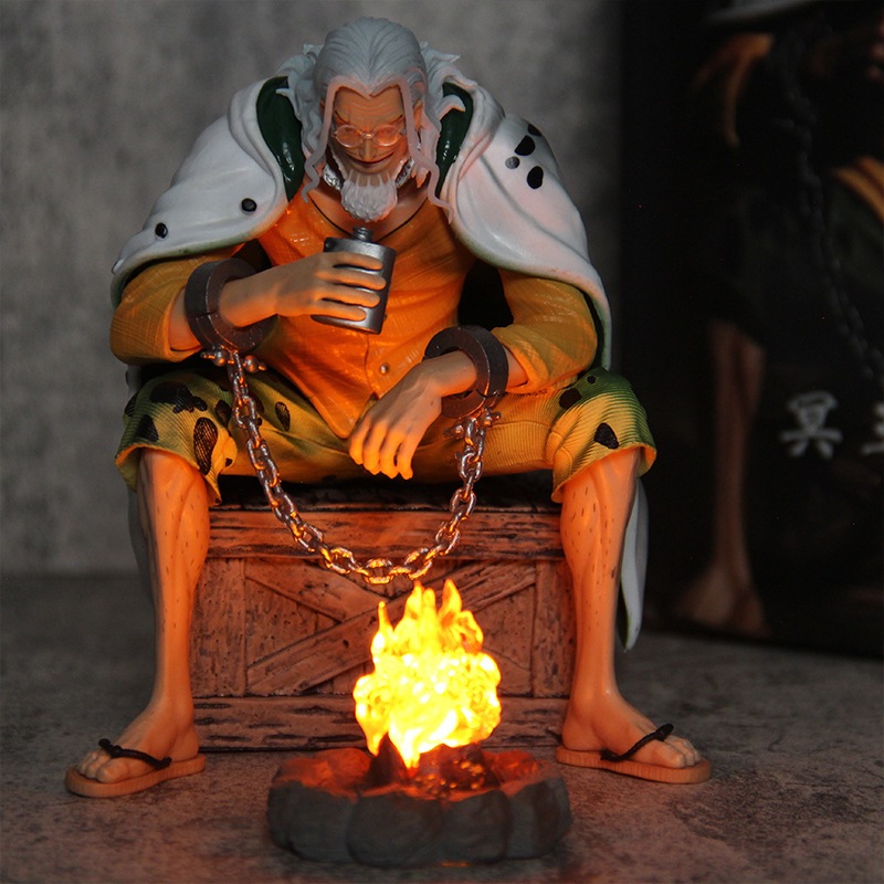  [CÓ LED] Mô Hình Silvers Rayleigh Vua Bóng Tối Ngồi Lửa Trại | Mô Hình One Piece Chất, Siêu Ngầu 
