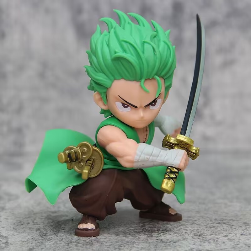  Mô Hình One Piece Zoro Chibi Trạng Thái Chiến Đấu Siêu Ngầu 13cm 