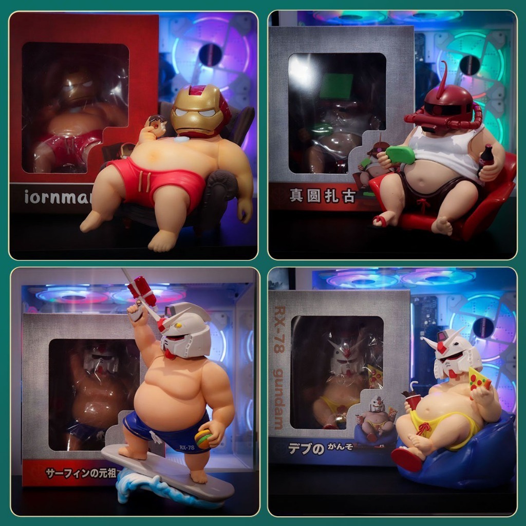  Mô Hình Gundam Fat Cute - Mô Hình RX-78-2, Yuanzu, Zaku 