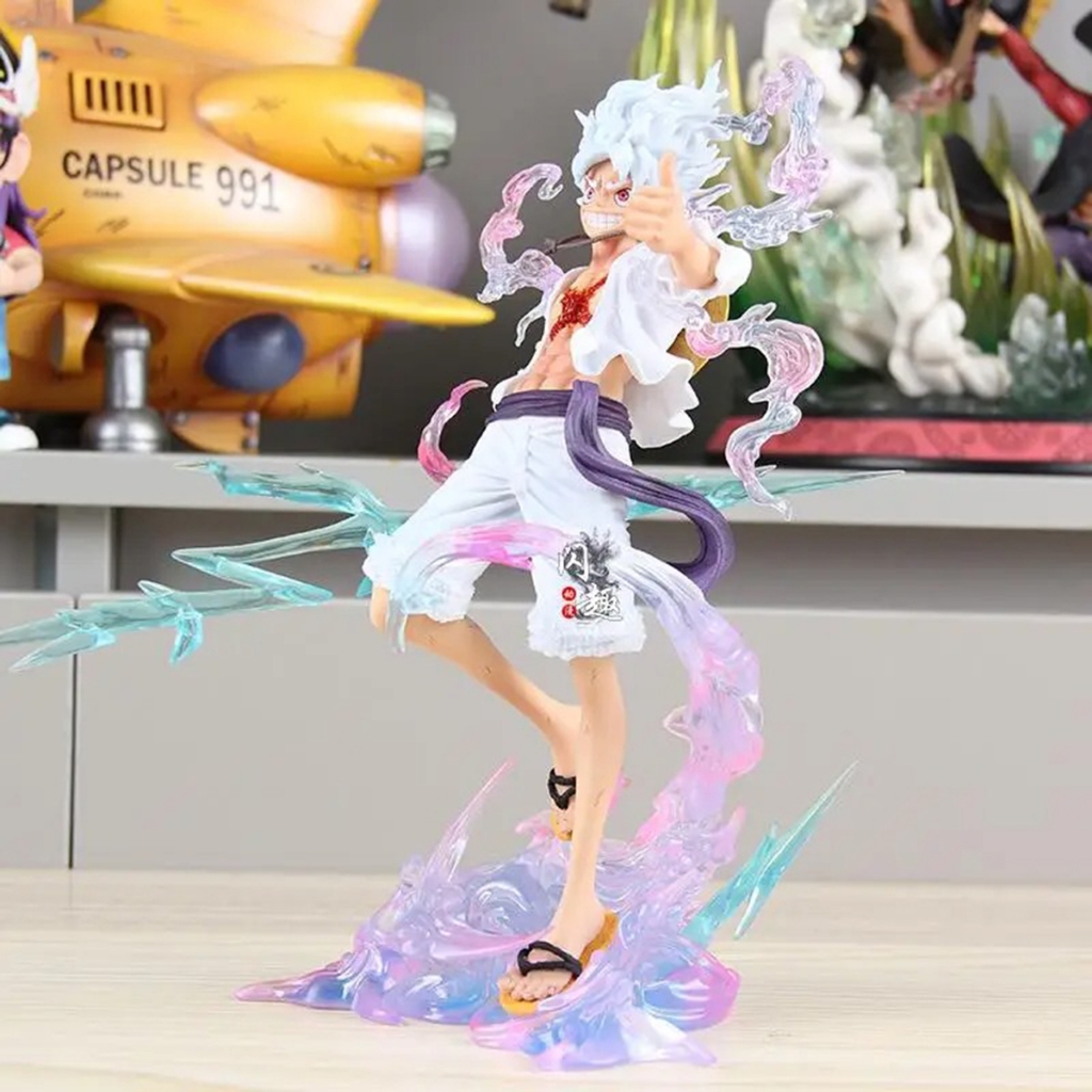  Mô Hình One Piece Luffy Gear 5 Dáng Đứng Nika Cầm Tia Sét 