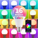  Bóng Đèn LED RGB Điều Khiển Bằng APP, Chế Độ Nháy Theo Nhạc, Hẹn Giờ Tự Tắt 