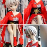  Mô hình Kasugano Sora Kimono 26cm Kèm Quạt và Thanh K.iếm Samurai, Mô Hình Anime Nữ Gợi Cảm Đáng Yêu 