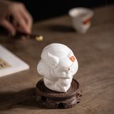 Tượng Cửu Vĩ Hồ Gốm Sứ Màu Trắng Mang Lại May Mắn, Sức Khỏe, Tình Duyên 