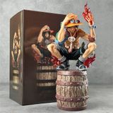  Mô hình Ace Hỏa Quyền Giơ Tay Ngồi Trên Thùng Gỗ Siêu Ngầu - Mô Hình One Piece 