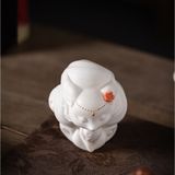  Tượng Cửu Vĩ Hồ Gốm Sứ Màu Trắng Mang Lại May Mắn, Sức Khỏe, Tình Duyên 
