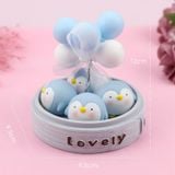  Quà Tặng Set 4 Mô Hình Chim Cánh Cụt Kèm Mâm Bánh 