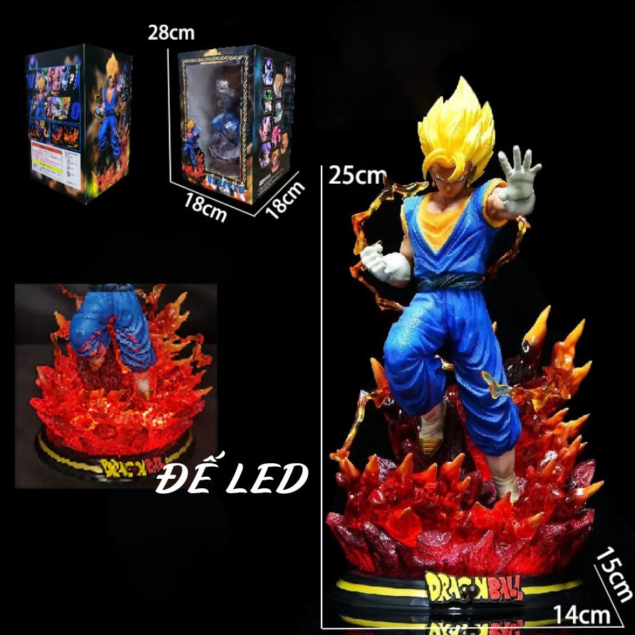  [ĐẾ LED] Mô Hình Son Goku Vegeta Super Saiyan | Mô Hình Dragon Ball 