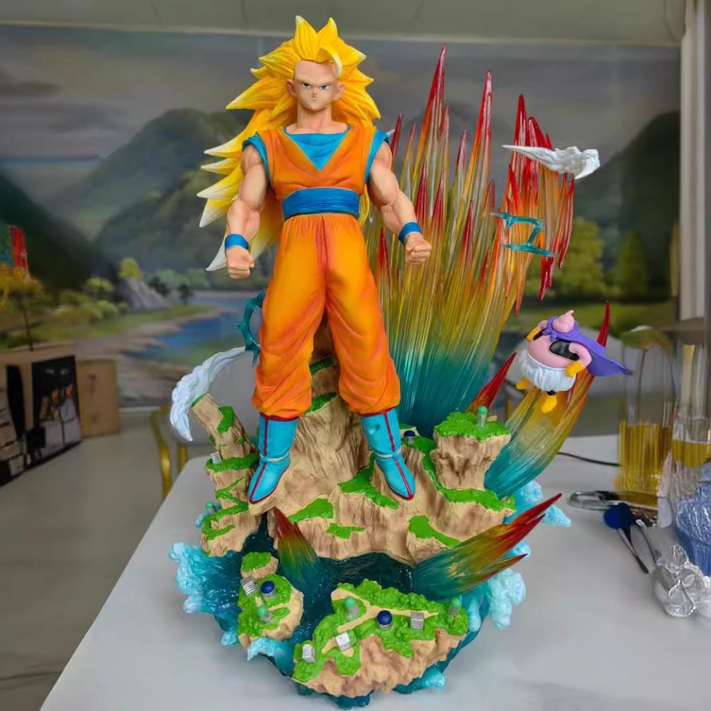  [CÓ LED] Mô Hình Songoku Super Saijan 3 Siêu Chất Dragon Ball 