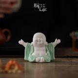  Tượng Phật Di Lặc Ngồi Cười An Yên Bằng Gốm Sứ 