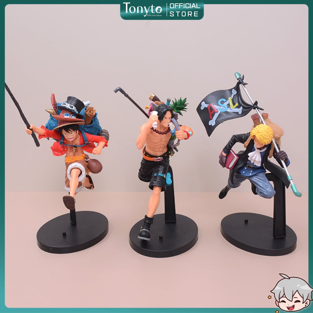  Mô Hình One Piece Luffy, ACE, Sabo Chạy Đua 