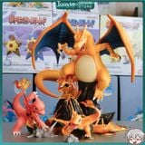  Mô Hình Pokemon Bộ 3 Rồng Lửa Charmander, Charmeleon & Charizard Evolution 