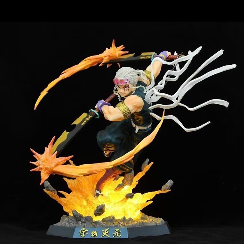  Mô Hình Âm Trụ Uzui Tengen GK Cao 35cm Siêu Nét có LED - Mô Hình Demon Slayer 