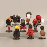  Set 9 Mô Hình Nhân Vật Băng Mũ Rơm Màu Đỏ - Mô Hình One Piece 