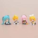  Set 4 Mô Hình Hatsune Miku Chibi Đáng Yêu - Mô Hình Anime Nữ Cute 