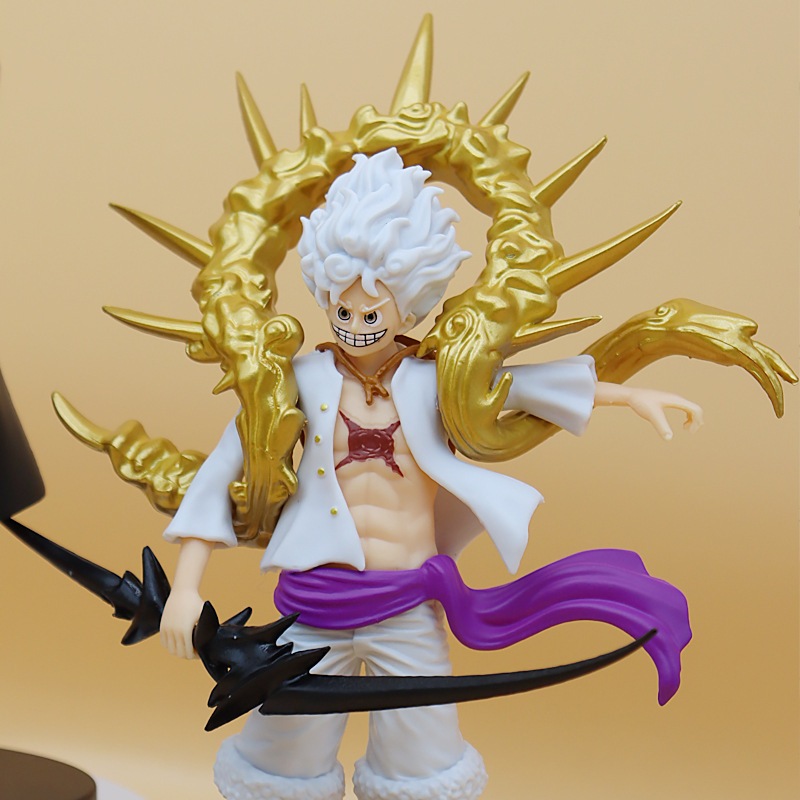  Mô Hình Luffy Gear 5 Thần Mặt Trời Nika Cầm Tia Sét Đen Siêu Ngầu - Mô Hình One Piece Chất 