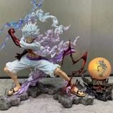  Mô Hình Luffy Gear 5 Thần Mặt Trời Nika Có Đèn LED (Có Đầu Lâu) Cao 23cm - Mô Hình One Piece FullBox 