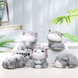  Mô Hình Mèo Xám Cute Dùng Trang Trí Tiểu Cảnh, Decor Bàn Làm Việc, Decor Phòng Ngủ, Làm Quà Tặng 