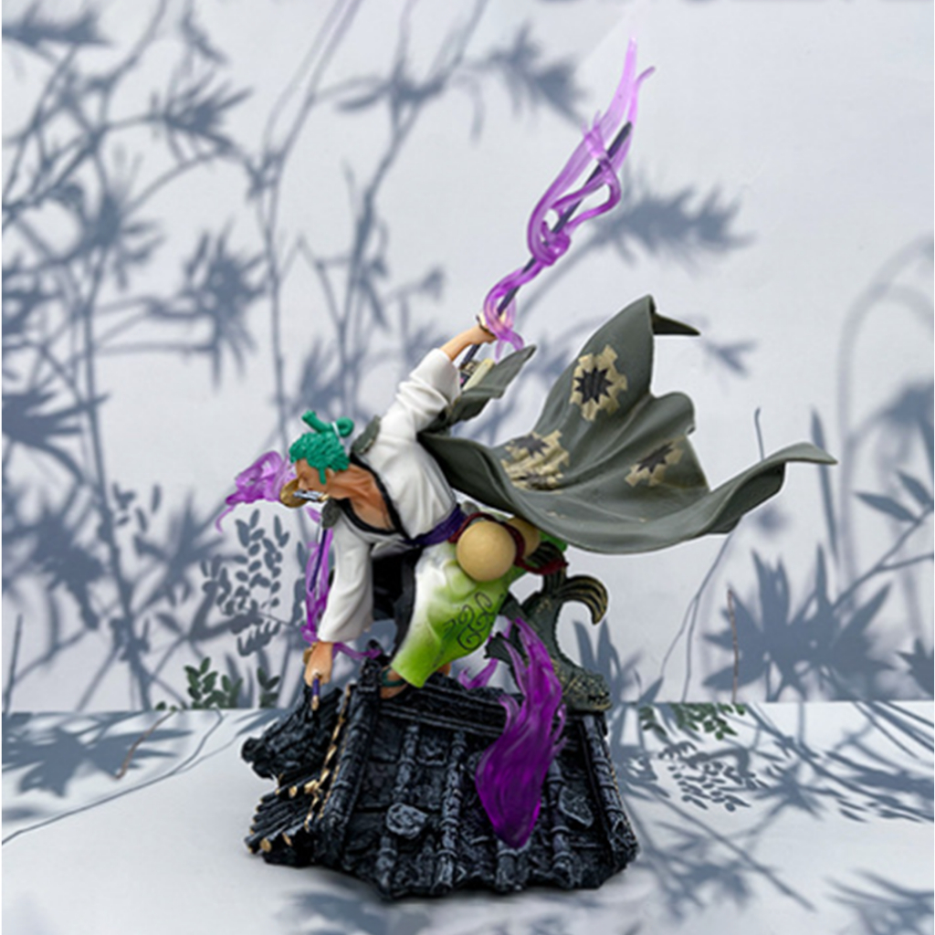  Mô Hình Roronoa Zoro Tam Kiếm Ngồi Trên Mái Nhà Cao 22cm - Mô Hình One Piece FullBox 